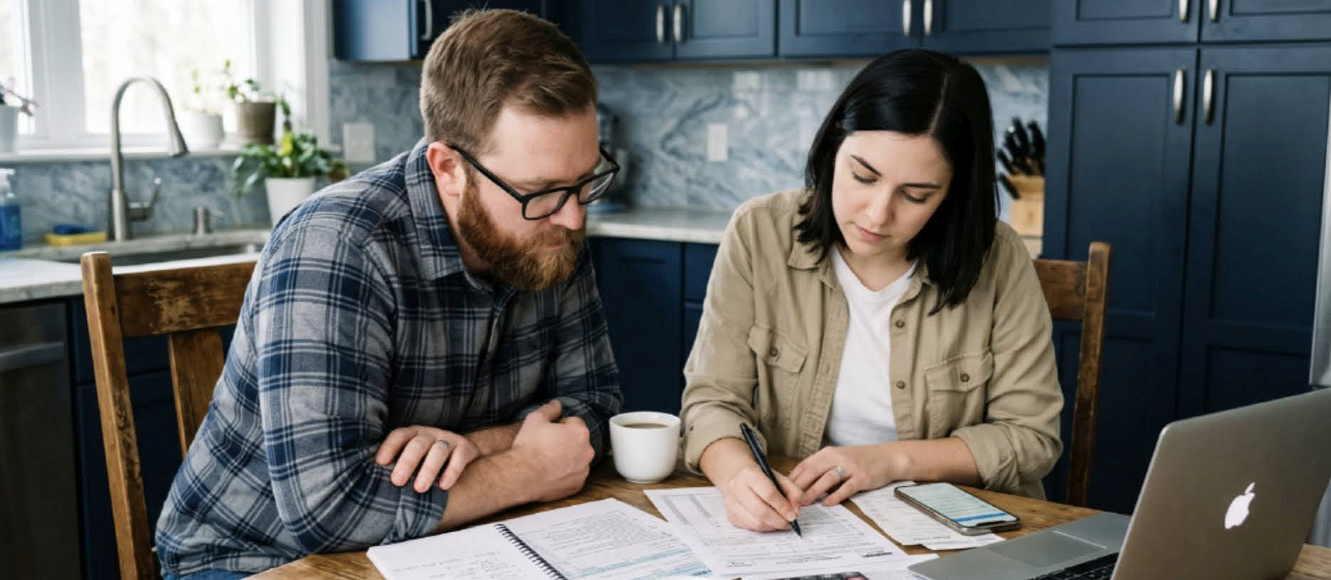 Homebuyers working through their property finance options